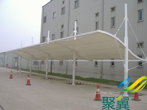 工廠專用膜結(jié)構(gòu)車棚_廠區(qū)停車專用棚