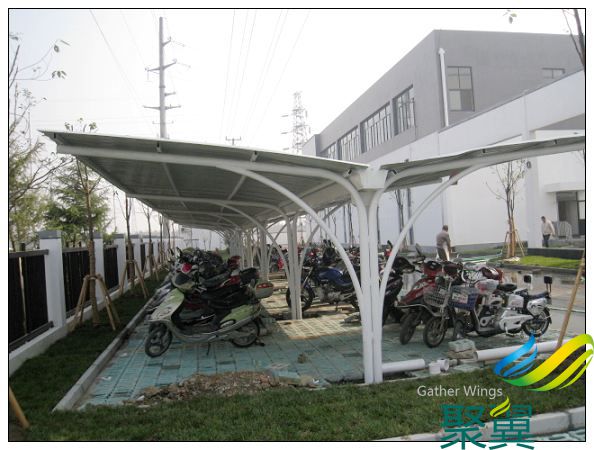 學(xué)校電動車棚_自行車棚