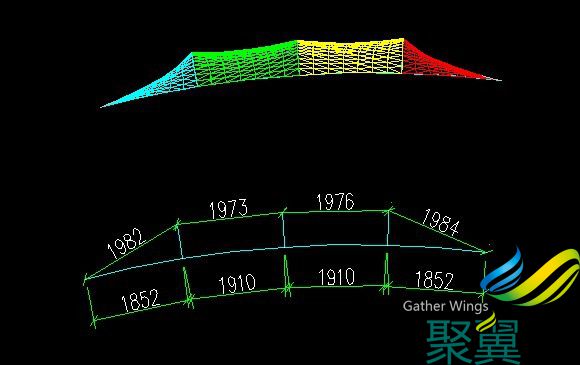 高爾夫發(fā)球臺(tái)膜結(jié)構(gòu)膜布裁剪圖4