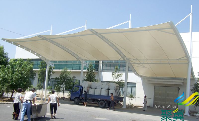 供應(yīng)膜結(jié)構(gòu)車棚，供應(yīng)特定尺寸膜結(jié)構(gòu)停車棚，PVC膜結(jié)構(gòu)車棚