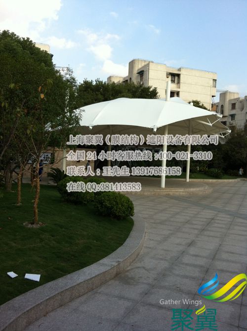 上海虹口區(qū)涼城路涼城公園膜結(jié)構(gòu)舞臺(tái)工程案例