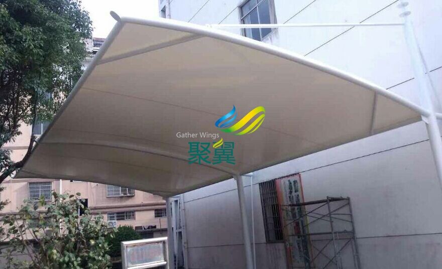 紹興南瑞實驗學(xué)校汽車停車棚安裝