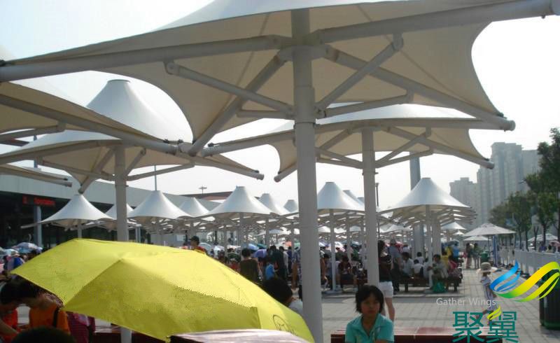 吊傘系列膜結(jié)構(gòu)建筑  景觀吊傘安裝