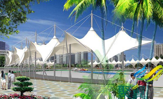 商業(yè)休閑街膜結(jié)構(gòu)景觀 商場(chǎng)遮陽(yáng)棚系列