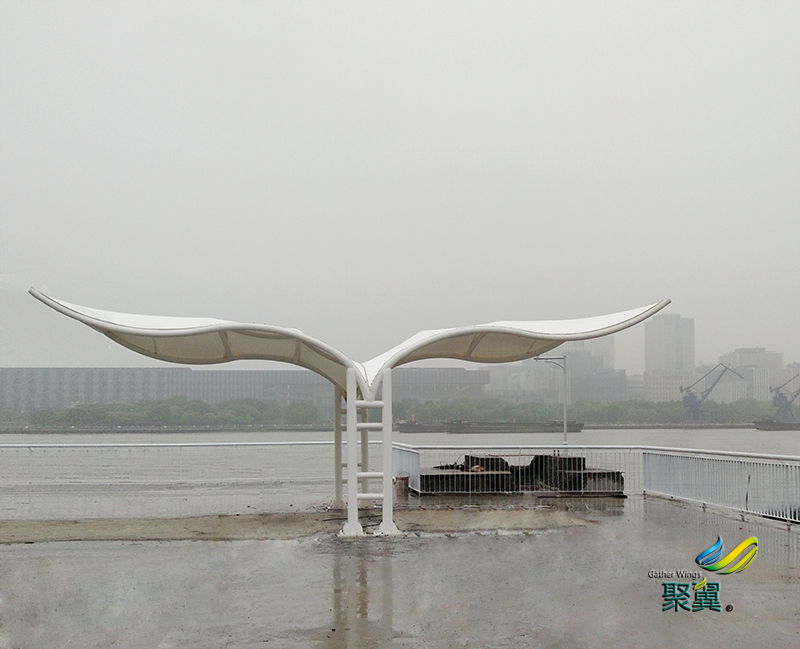 上海外灘景觀膜結(jié)構(gòu)_飛翼景觀膜結(jié)構(gòu)_景觀張拉膜結(jié)構(gòu)定制