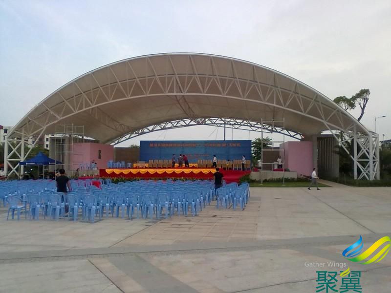 膜結(jié)構(gòu)舞臺案例推薦：露天舞臺遮陽頂、露天舞臺遮陽頂設(shè)
