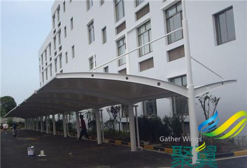 聚翼車棚膜結(jié)構(gòu) 非機(jī)動(dòng)車棚制作安裝 廠家直銷