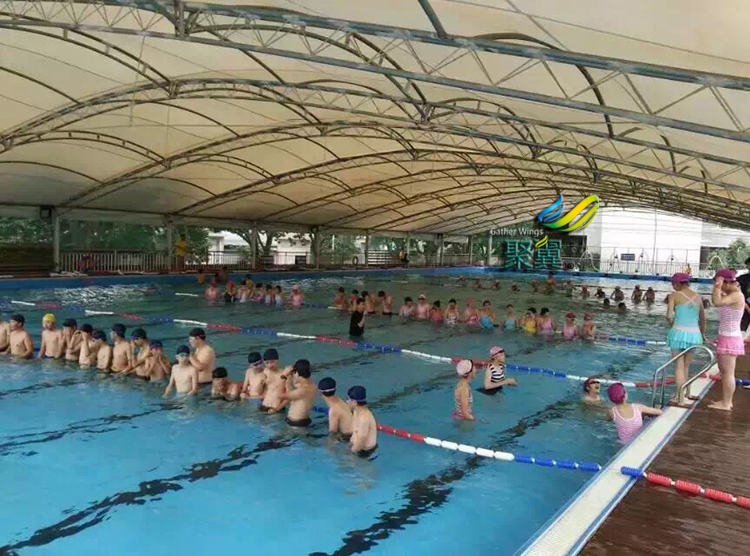 慈溪市泳池膜結構學生訓練區(qū)_泳池膜結構美觀及通風設計