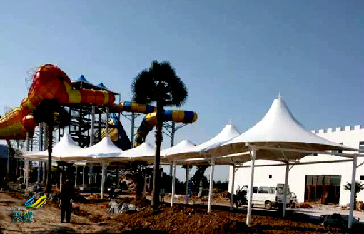 膜結(jié)構(gòu)連角傘遮陽(yáng)-膜結(jié)構(gòu)連角傘多色膜材及透光性