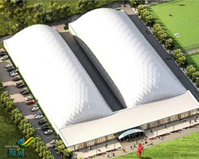 大跨度氣膜建筑科學(xué)環(huán)保*大跨度氣膜建筑PVDF建筑膜材 