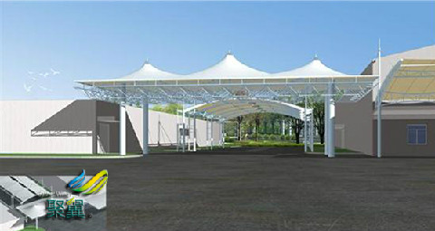 江浙滬膜結(jié)構(gòu)過道雨篷*膜結(jié)構(gòu)道雨篷遮陽防雨安全可靠