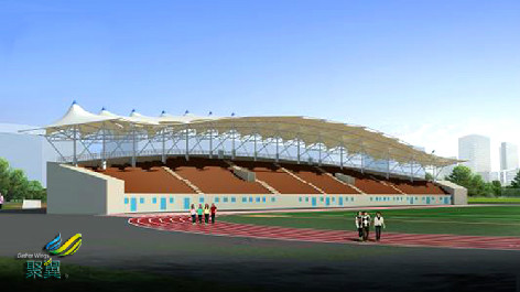 帽頂式體育場看臺膜結(jié)構(gòu)*帽頂式體育場看臺材質(zhì)