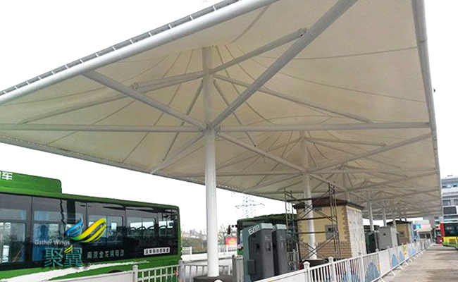 膜結(jié)構(gòu)車棚設(shè)計|膜結(jié)構(gòu)車棚雕塑般的質(zhì)感