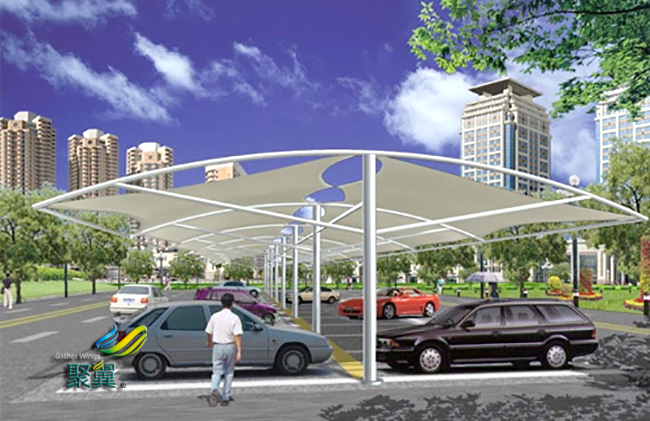 注意防止膜結(jié)構(gòu)車棚雨棚積水