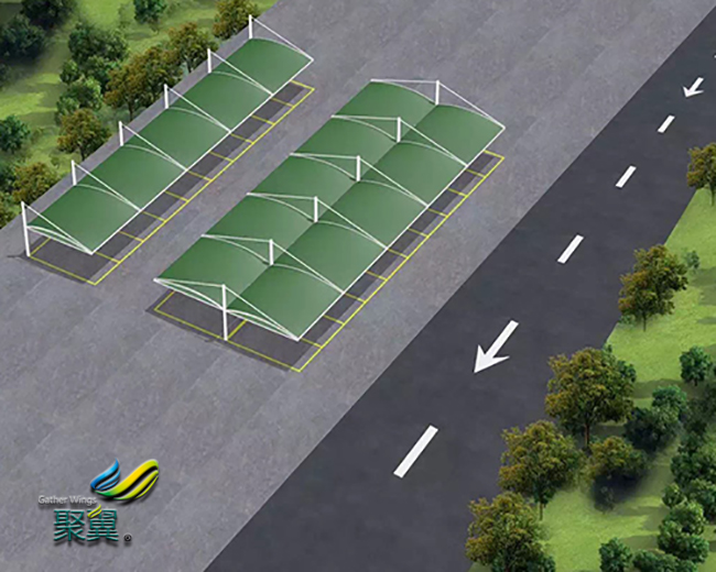 膜結(jié)構(gòu)車棚的建筑形式