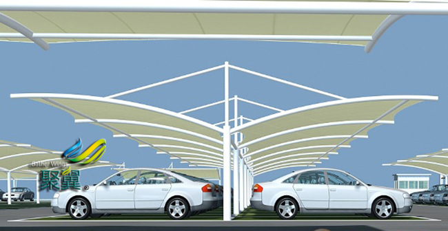 膜結(jié)構(gòu)車棚延伸應(yīng)用|單位膜結(jié)構(gòu)車棚