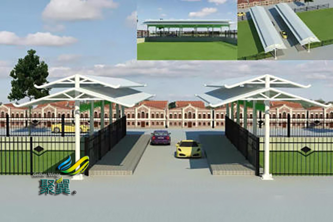   膜結(jié)構(gòu)車棚無縫鋼管|膜結(jié)構(gòu)車棚雙面涂層