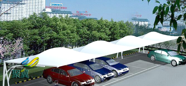 膜結構車棚運用鋼資料優(yōu)勢和下風