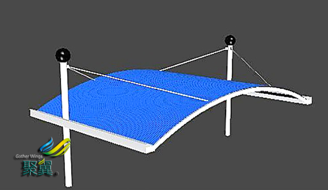 膜結構車棚膜體安裝前期工作