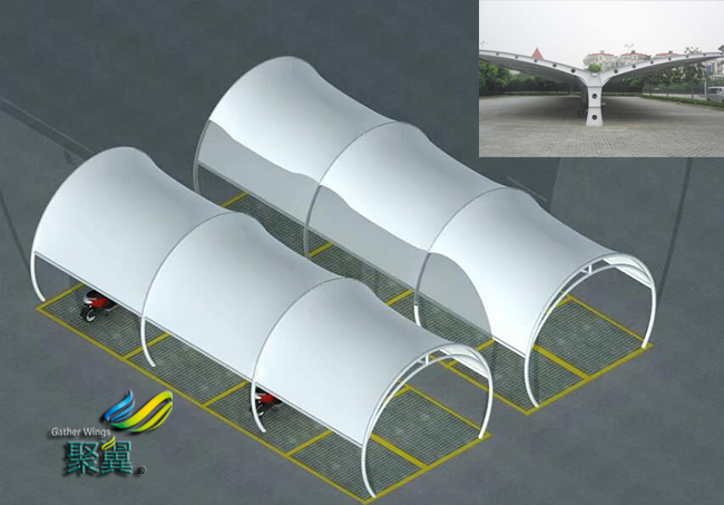 膜結(jié)構(gòu)車棚造型多樣化|安裝便捷