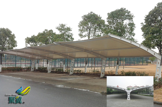 如何裁剪膜結(jié)構(gòu)車棚表面篷布 