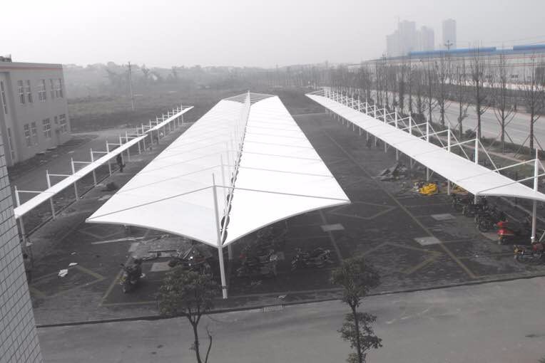 膜結(jié)構(gòu)車棚PVC材料|車棚造型考慮