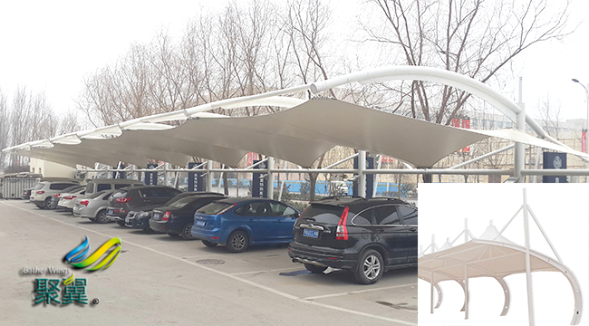 膜結(jié)構(gòu)車棚節(jié)點(diǎn)紛繁復(fù)雜|膜結(jié)構(gòu)車棚重量很輕   