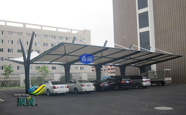 膜結(jié)構(gòu)車棚鋼結(jié)構(gòu)支架涂裝工藝步驟|膜布自潔性           