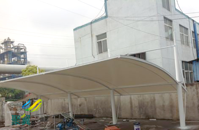  膜結(jié)構(gòu)車(chē)棚施工階段工程造|施工記錄