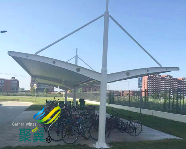 膜結(jié)構(gòu)車棚車輛停泊|膜結(jié)構(gòu)車棚都市標(biāo)志