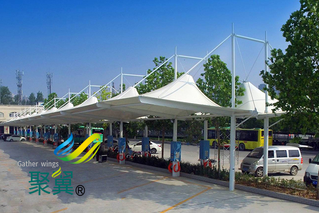 膜結(jié)構(gòu)車棚H型鋼打孔|膜結(jié)構(gòu)車棚實(shí)踐應(yīng)用