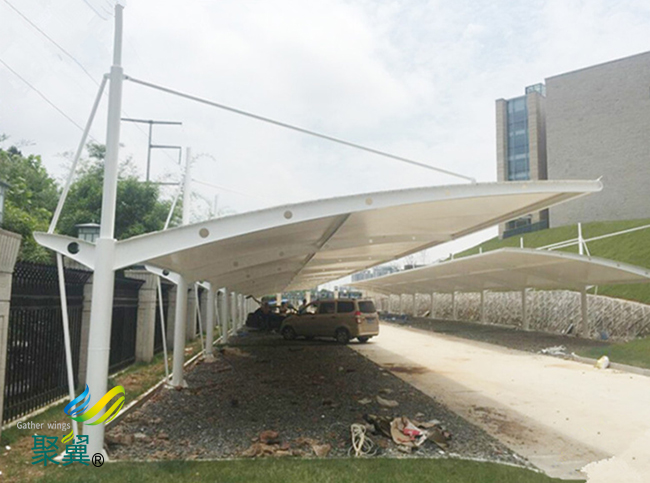  膜結(jié)構(gòu)車棚新型車棚|膜結(jié)構(gòu)車棚綠色交通