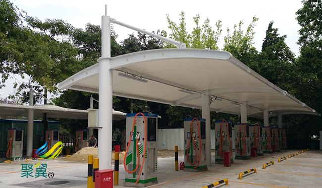 膜結(jié)構(gòu)車棚建筑遮陽|膜結(jié)構(gòu)車棚耐用性強