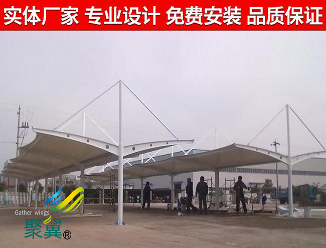 膜結(jié)構(gòu)車棚膜材料建筑造景|膜結(jié)構(gòu)車棚建筑藝術(shù)性