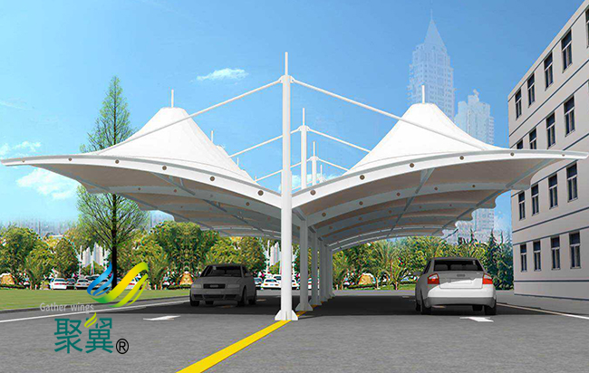  膜結(jié)構(gòu)車棚鋼構(gòu)施工|膜結(jié)構(gòu)車棚工期短