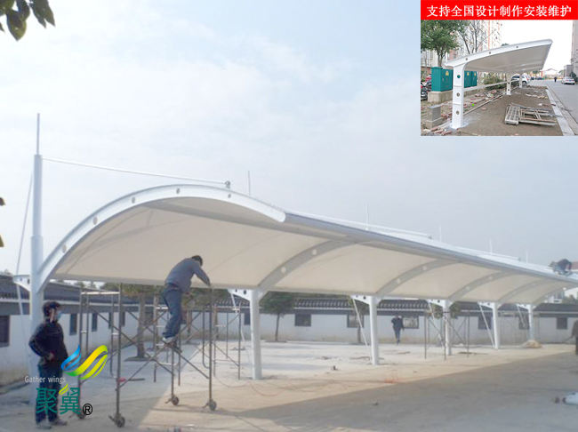 膜結(jié)構(gòu)車棚園林景觀|膜結(jié)構(gòu)車棚設(shè)計施工