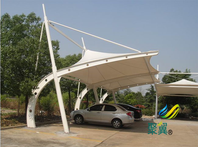 膜結構車棚防紫外線|膜結構車棚的輕型結構