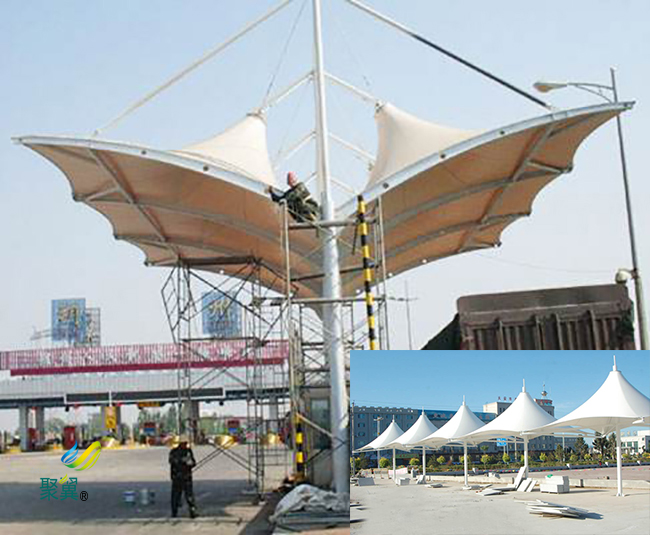 膜結(jié)構(gòu)車棚廣大應用|膜結(jié)構(gòu)車棚透光30%