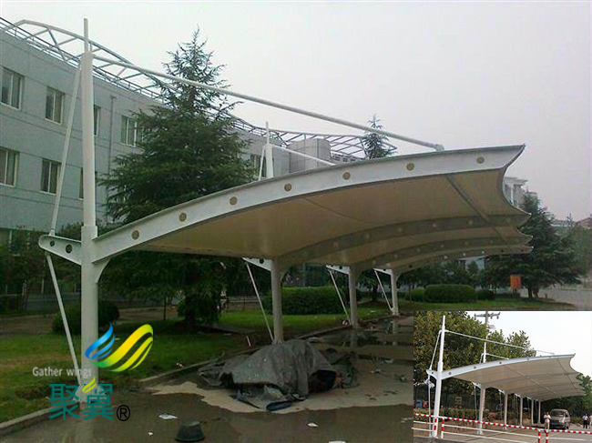 膜結(jié)構(gòu)車棚環(huán)保型膜材|膜結(jié)構(gòu)車棚施工周期 