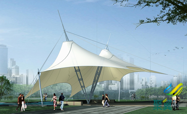 張拉膜結(jié)構(gòu)景觀棚除銹方法|防火性與抗震性  