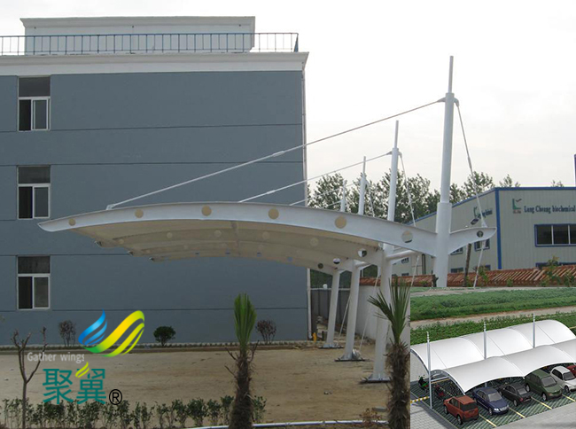 膜結(jié)構(gòu)車棚覆蓋大跨度空間|膜結(jié)構(gòu)車棚牢固性