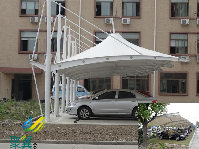 河北省行唐縣膜結(jié)構(gòu)車棚|膜結(jié)構(gòu)車棚工廠有新能源汽車