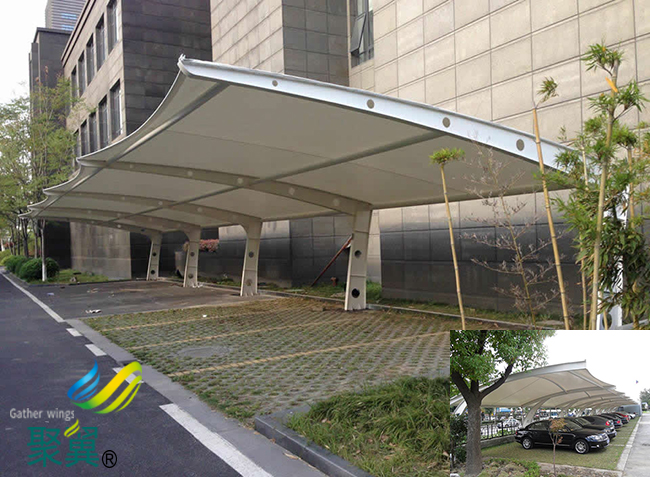 河北省樂亭縣膜結(jié)構(gòu)車棚|膜結(jié)構(gòu)車棚張拉力強定制單位