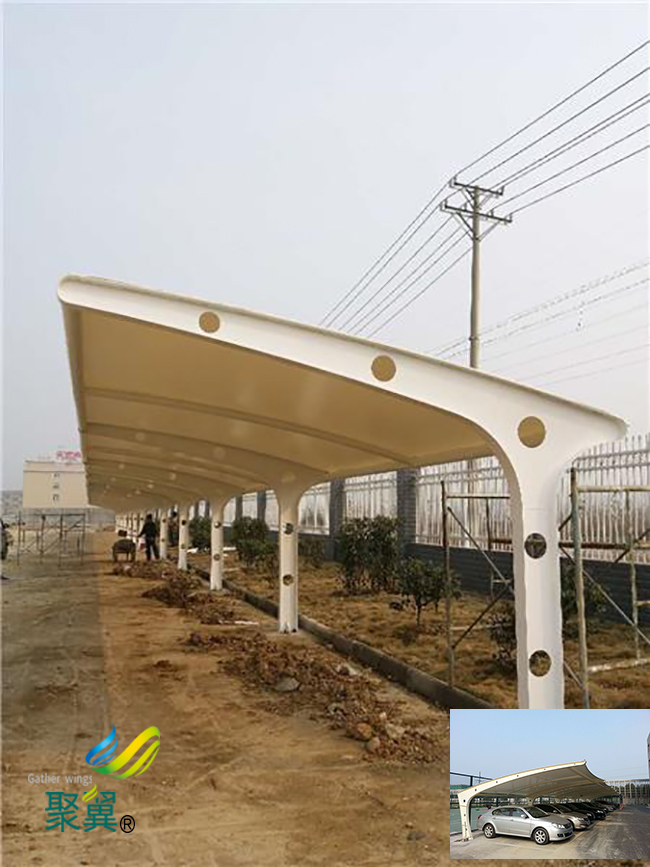 河北省隆堯縣膜結(jié)構(gòu)車棚|膜結(jié)構(gòu)車棚央視特邀品牌抗震抗沖