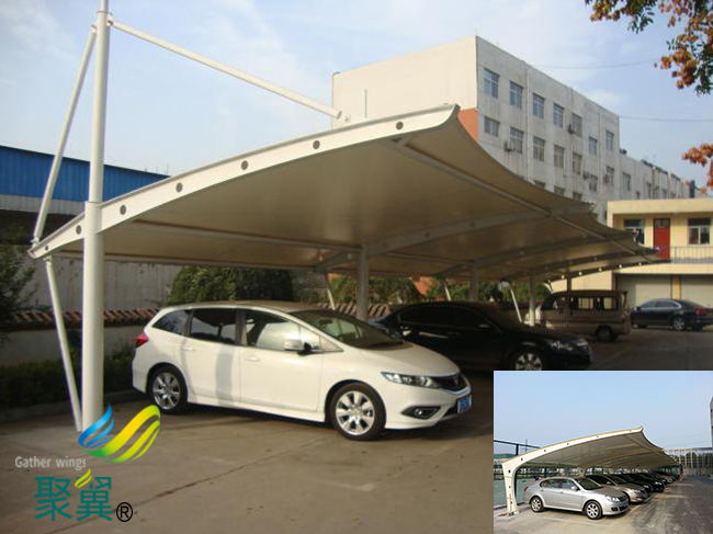 河北省平泉縣膜結(jié)構(gòu)車棚|膜結(jié)構(gòu)車棚廠家生產(chǎn)裝潢配套遮陽