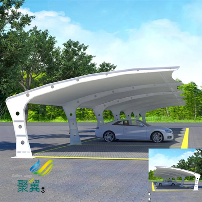 上海停車棚低價鋼膜結(jié)構(gòu)生產(chǎn)廠家汽車棚哪家好聚翼*選