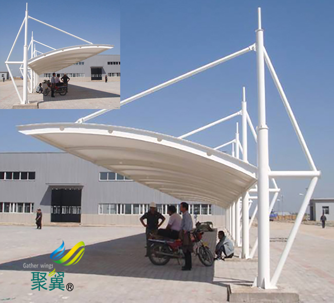 膜結(jié)構(gòu)車棚鋼膜結(jié)構(gòu)汽車車棚經(jīng)濟實惠|專業(yè)安裝