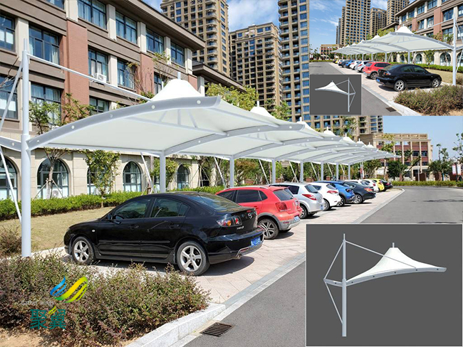 鋼膜結(jié)構(gòu)車棚汽車棚|專業(yè)停車棚自行車棚公司