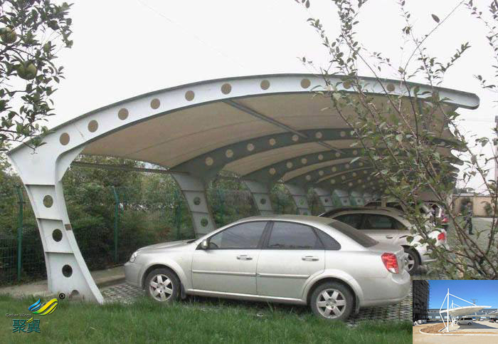 膜結(jié)構(gòu)汽車停車棚設(shè)計圖片