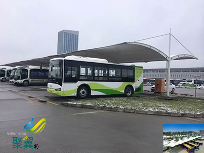 大巴車停車棚基礎(chǔ)設(shè)計(jì)圖片